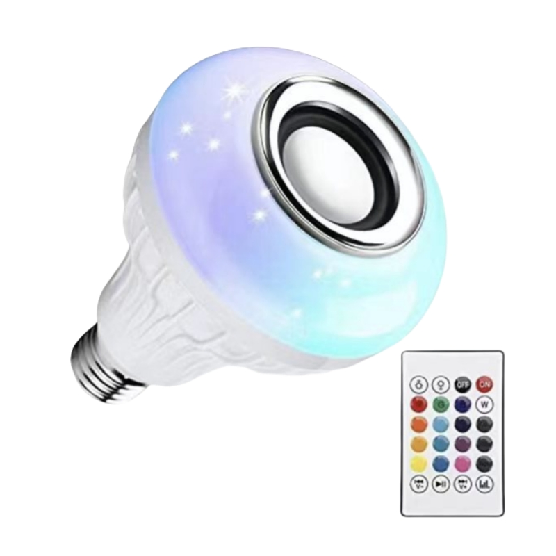 RGB Music LED Bulb with Wireless Remote Control &amp; Speaker Colorful Stage Smart Home Light