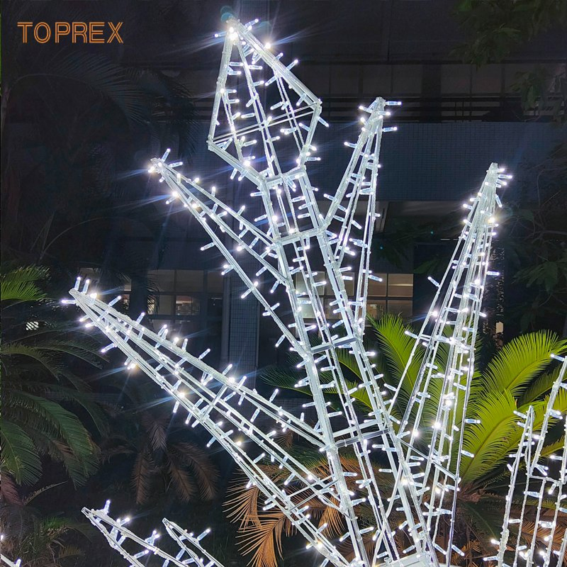 Toprex 3D Large Christmas Festival Snowflake Decorative LED Light Motif Decoration Lighting