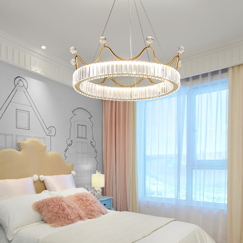 Luxury Gold Modern Crystal Big Chandelier LED Lighting for Bed Room Kitchen Hotel Indoor Decorative Pendant Lamp (ZY-QS-0058)