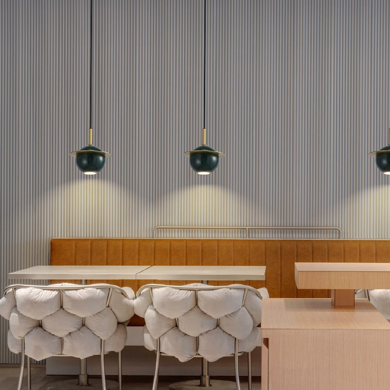 Modern Chandelier Pendant Lamp Iron Marble Lobby Hotel Decorative LED Pendant Lighting