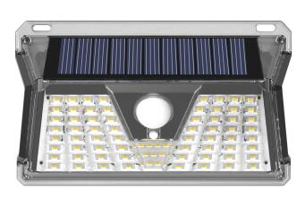 2024 Outdoor IP65 PIR Sensor Wireless Battery Sunlight Charge Project Garden Yard Street Flood Light LED Solar Wall Light