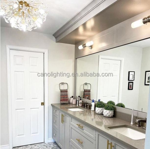 Modern Best-Selling Metal Industrial Glass Double Tube LED Indoor Decorative Wall Lamp Metal Moon Design Wall Sconce