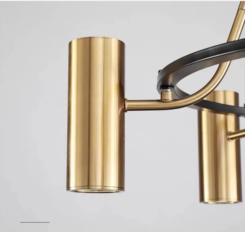 Vintage Style Brass Round LED Chandelier 4