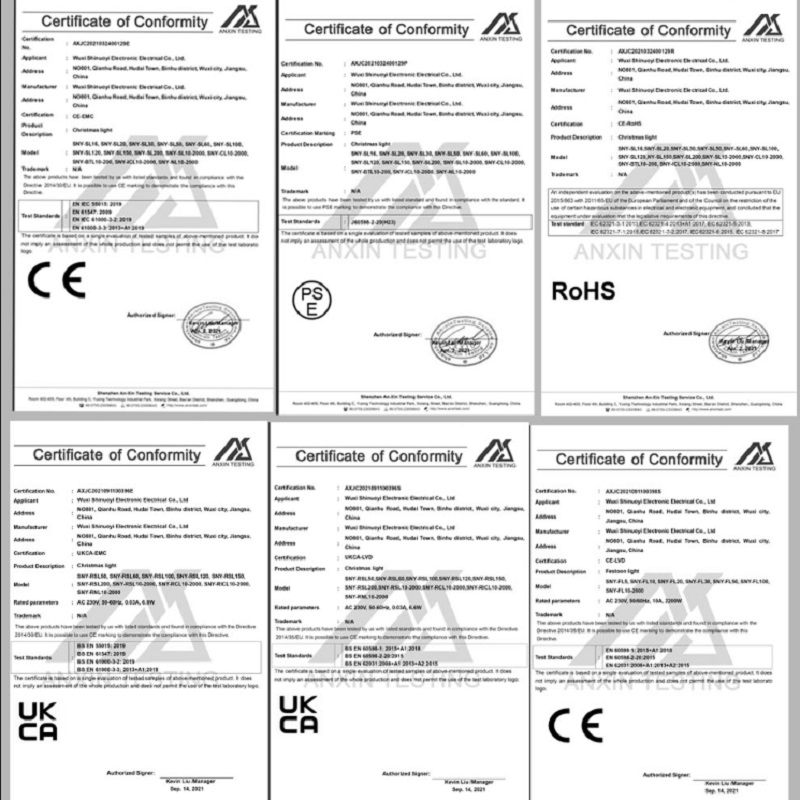 High Quality CE RoHS Christmas IP65 Rubber Outdoor LED String Christmas Light