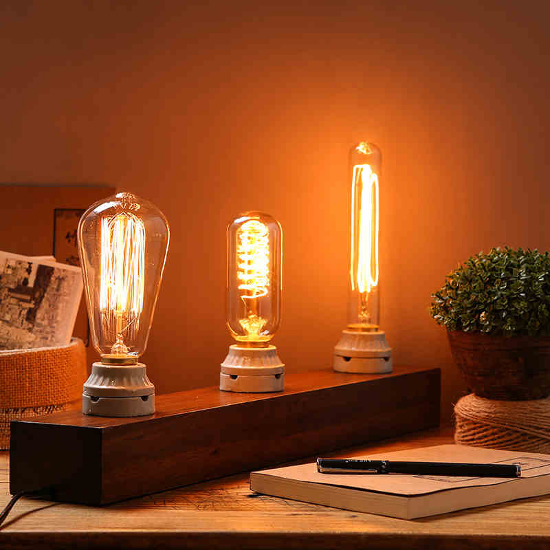 Retro Edison Bulb Lamps E27 40W 220V 110V Bedroom Industrial Loft Vintage Light Bulb for Home Decor T45 A19 St64 G80 G95 Lamp