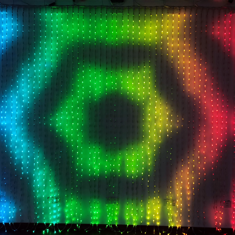 LED Decorative RGB DMX Control Smart LED Curtain Lighting for Wedding