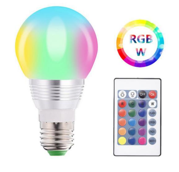 Housing Color Changing Dimmable Remote Control Smart Colorful Changeable 3W 5W LED RGB Lamp Bulb