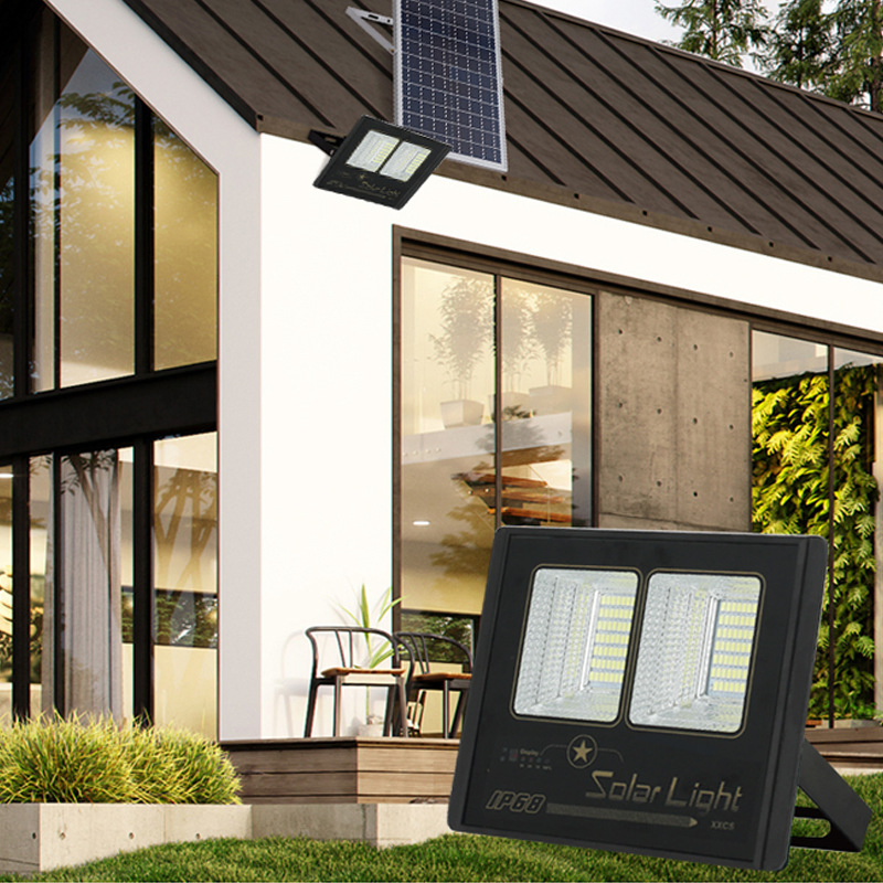 New LED Solar Flood Light 30W 60W 100W 200W 300W IP66 Outdoor Waterproof Farm Stadium Yard Flood Light Floodlight