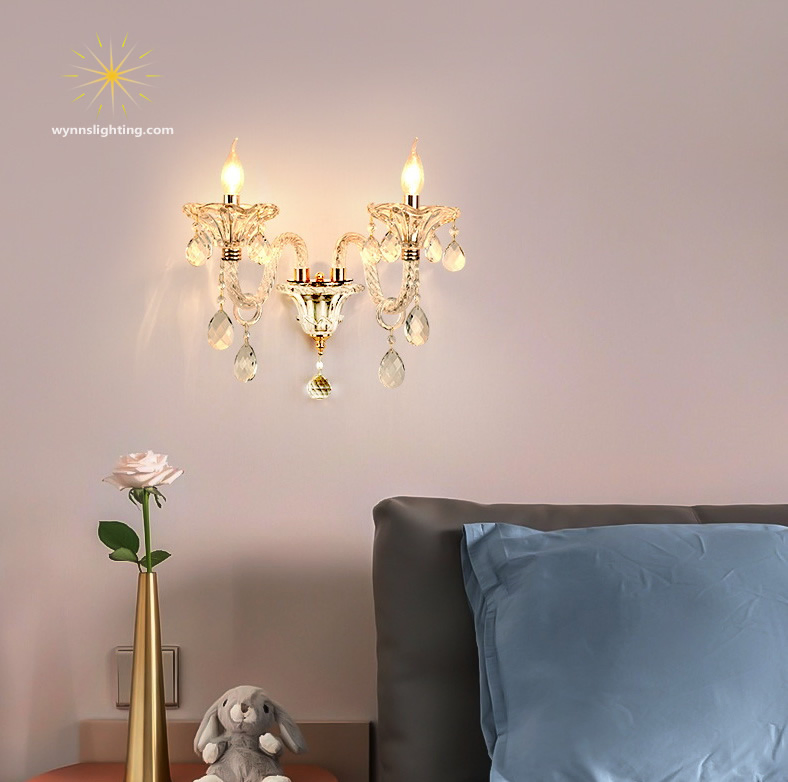 LED Indoor Crystal Wall Lamp Villa Home Hotel Restaurant Bracket Light Modern Decoration Lighting Sconce