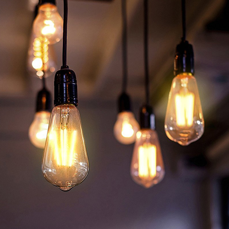 Vintage Antique Edison Bulbs St64 E27 LED Filament Light Bulbs 8W