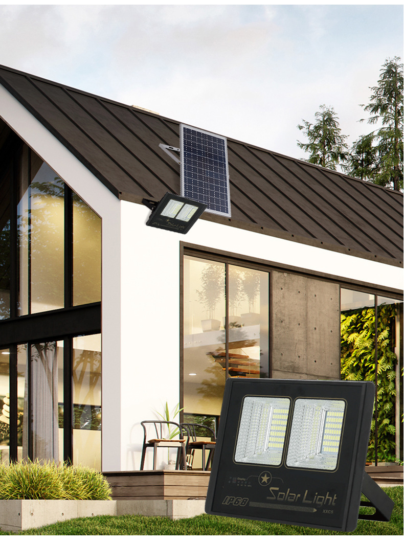 New LED Solar Flood Light 30W 60W 100W 200W 300W IP66 Outdoor Waterproof Farm Stadium Yard Flood Light Floodlight