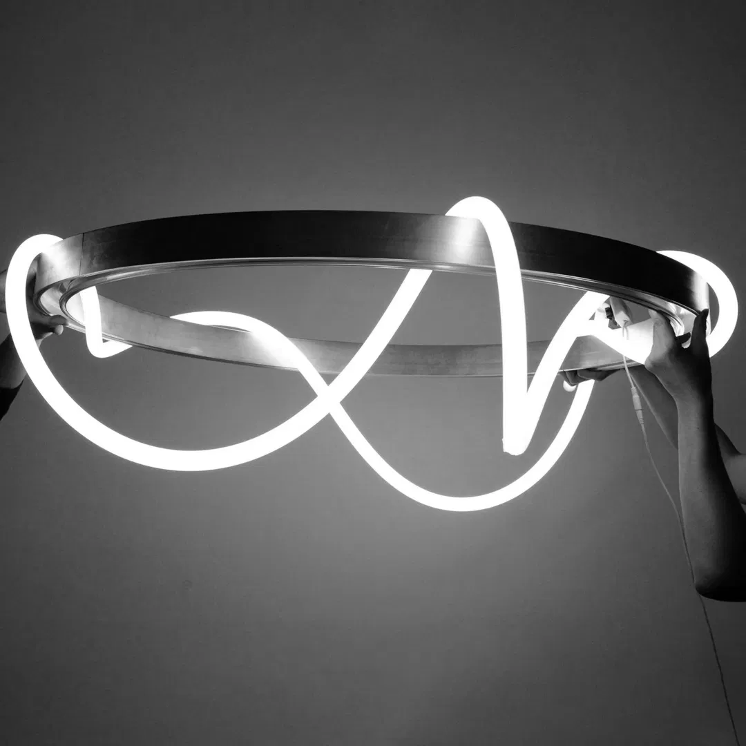 Silicone Flexible DC48V LED Magnetic Track Light Neon Flex Chandelier Pendant Light