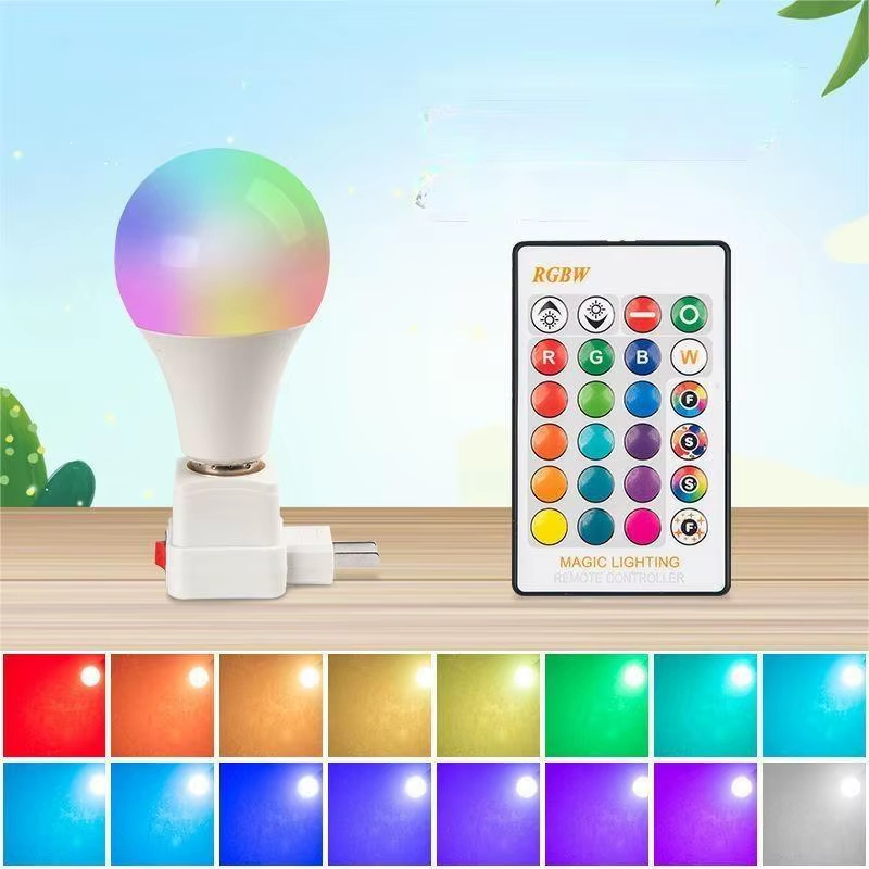 Remote Control Dimmable RGB Color Changing RGB LED Bulb Light
