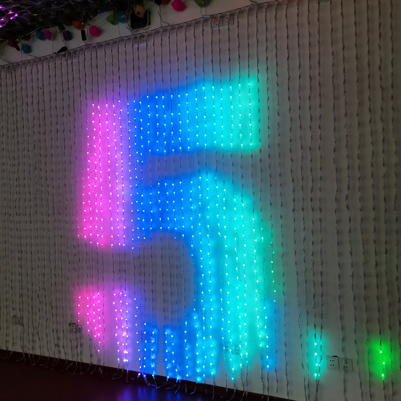 LED Decorative RGB DMX Control Smart LED Curtain Lighting for Wedding