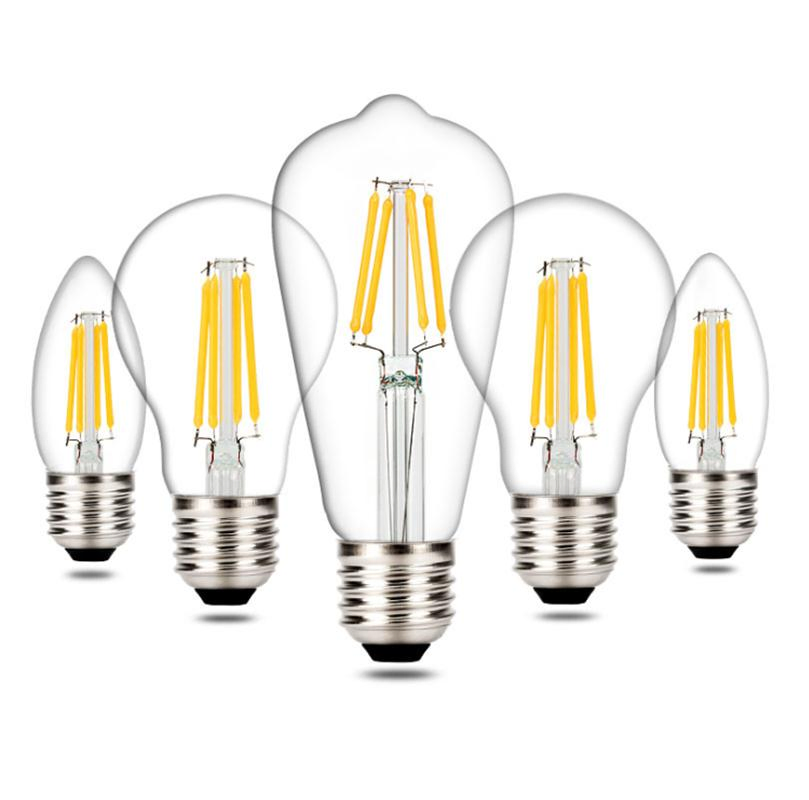 Loft Vintage Edison Bulbs LED Chandelier Rocky Light St64 G45 A60 G95 C35 C37 Filament Bulb