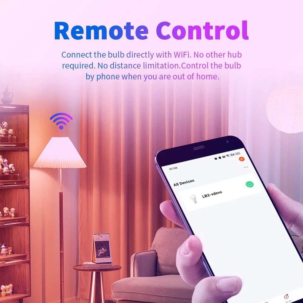 Smart LED Bulb with Mobile Control and Infinite Color Options