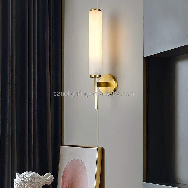Customized Spanish Alabaster LED Wall Light for Modern Villa Hotel Home Interior Decoration Lighting Wall Sconce Light