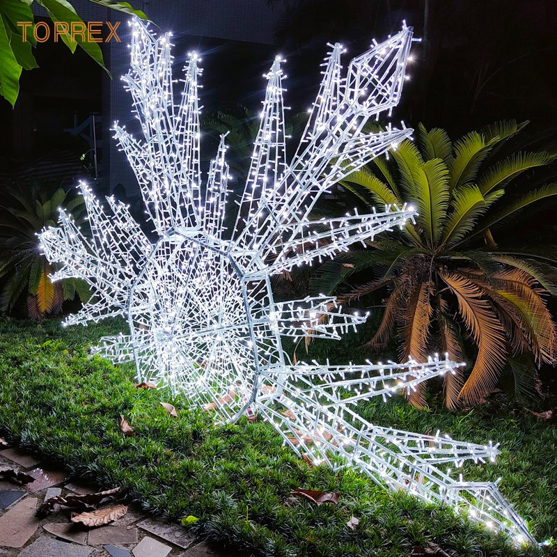 Toprex 3D Large Christmas Festival Snowflake Decorative LED Light Motif Decoration Lighting
