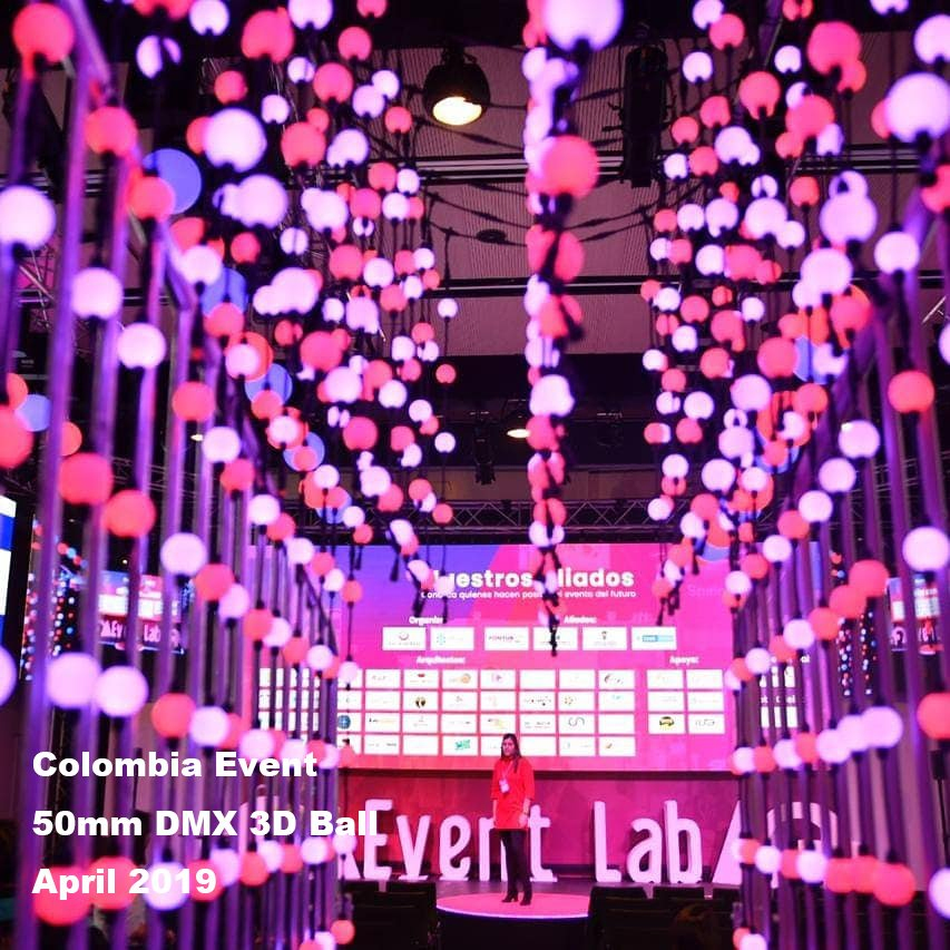 Pixel Mapping Color Changeable String DMX 3D LED Solid Ball Light