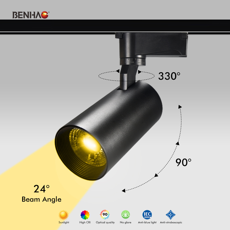 Factory Wholesale Recessed/Pendant/Exposed Smart Dimmable 2/3/4 Wire Zigbee DMX LED Light Ceiling Interior Aluminum 18-30W Tracklight for Ka Store Exhibition