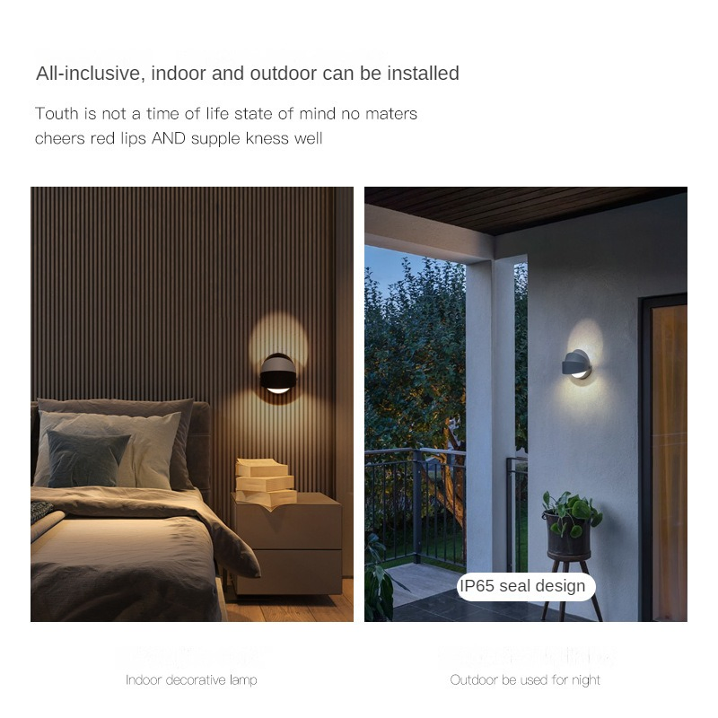 Modern Adjustable LED Wall Sconce for Indoor and Outdoor Use