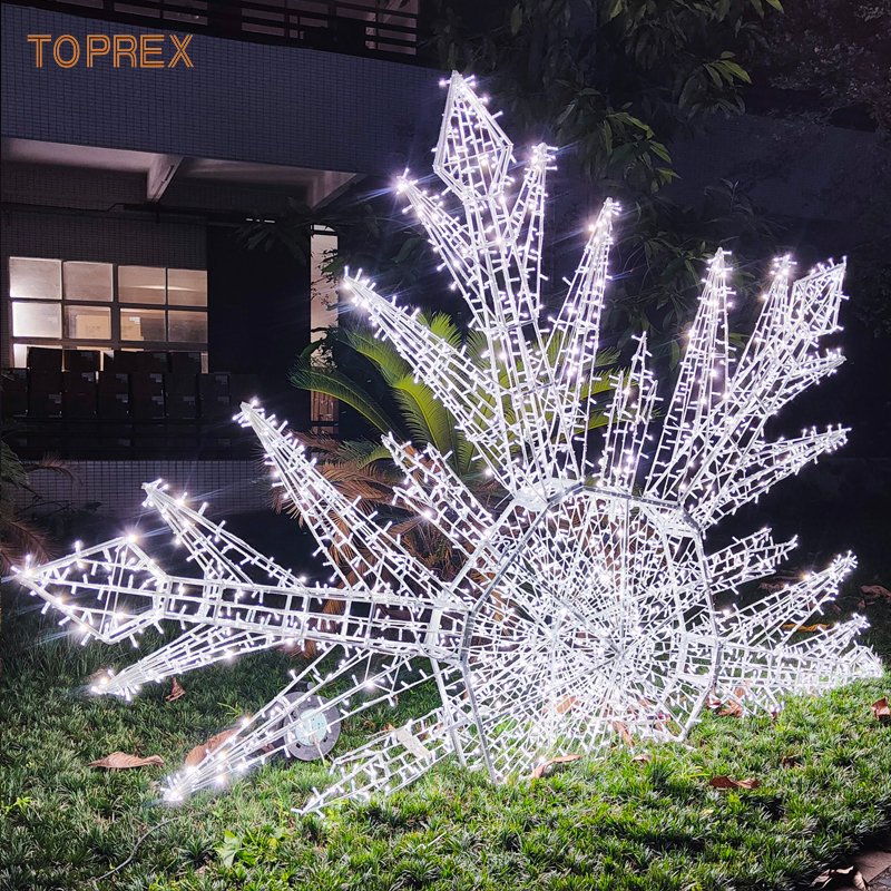 Toprex 3D Large Christmas Festival Snowflake Decorative LED Light Motif Decoration Lighting