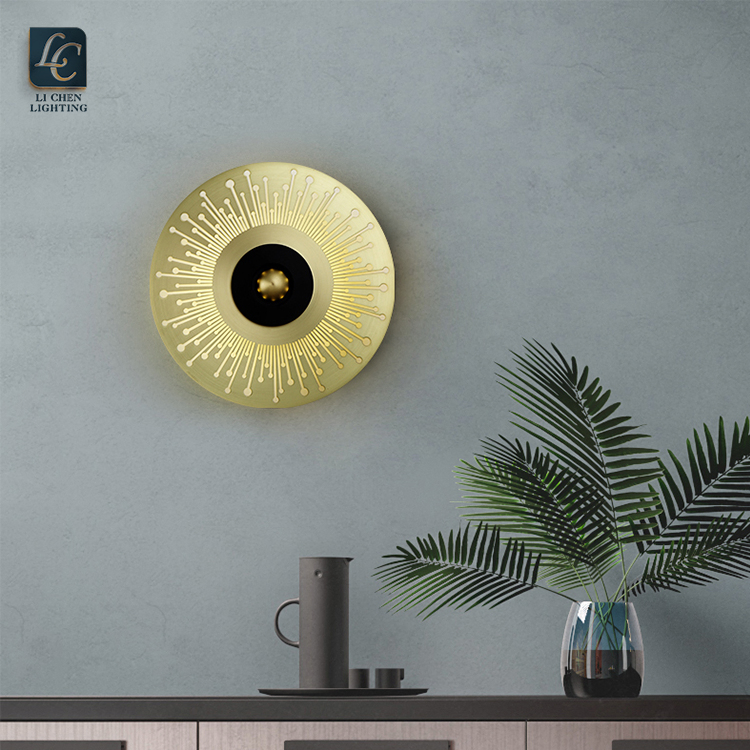 Retro Style Sconce for Home Brass Black LED Wall Light