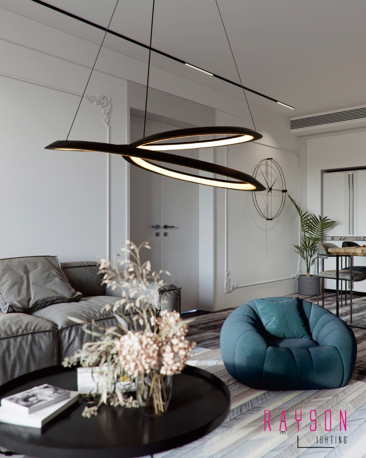 Decorative Pendant Lamp Indoor CCT LED Creative Chandelier Living Room Lighting (5109)