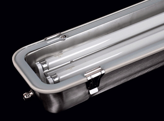 IP65 Industrial Stainless Steel Waterproof Lighting Fixture for T8 Lamp Tube