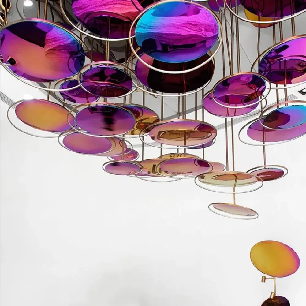 High Quality Custom Project Commercial Center Hotel Lobby Hall Pendant Lamp Luxury Modern LED Chandelier Ceiling Light