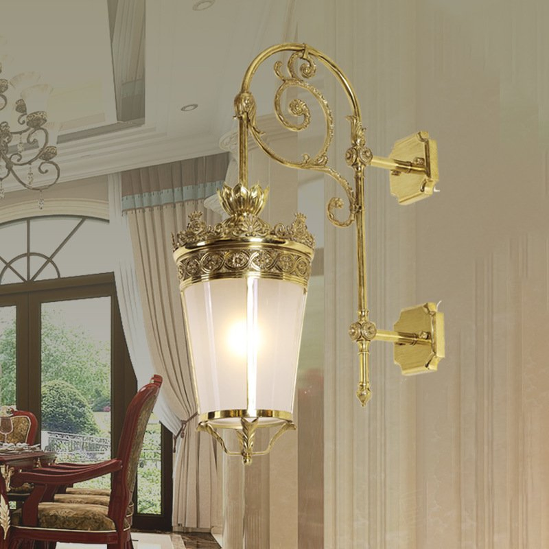 Vintage Chinese Style Lighting Copper Classic Wall Lamp Antique Bronze Sconce for Living Room Bedroom LED Wall Light for Hotel Resort