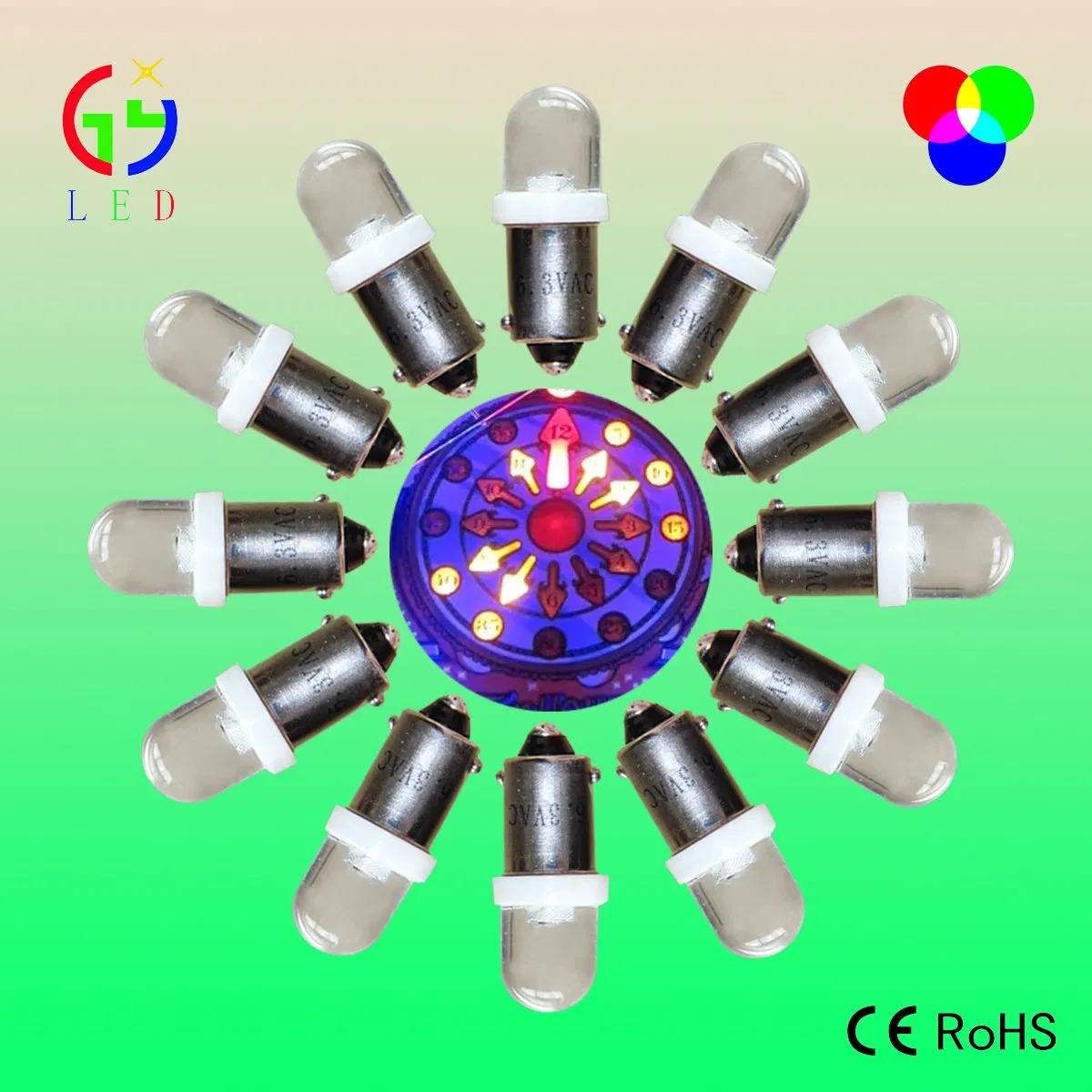 Brand New Pinball Machines Gi RGB Fast Color Changing Bulbs, Pinball Wedege and Bayonet Base LED Color Auto Changing Bulbs