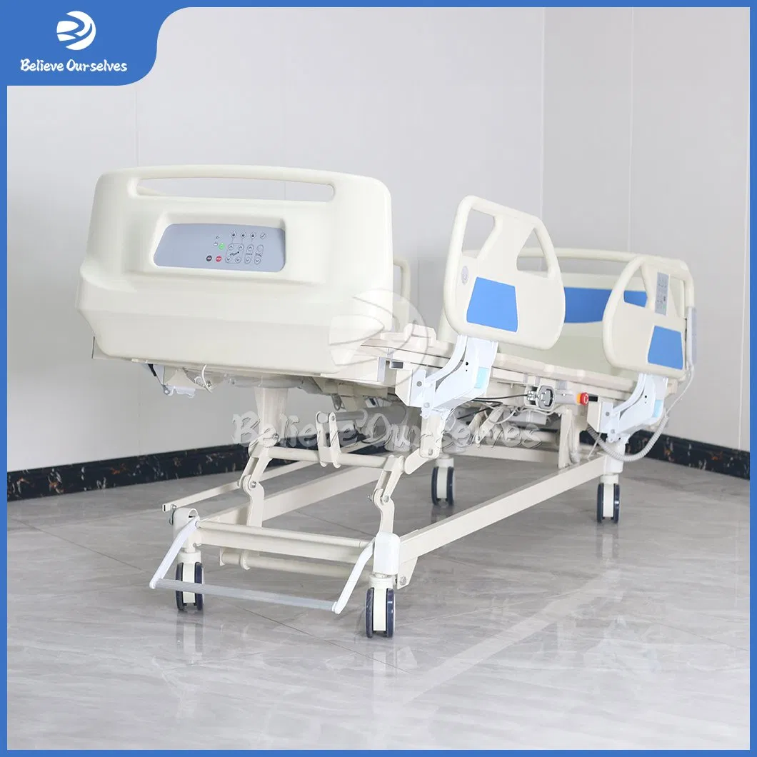 Huaren Adjustable Medical Furniture Suppliers Hydraulic Patient Bed China Hr-D06 Overall Lifting Function Smart Hospitall Bed