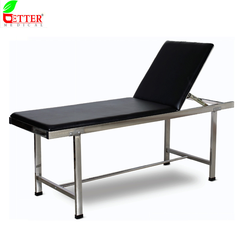 Medical Equipment 2 Sections Stainless Steel Hospital Examination Couch