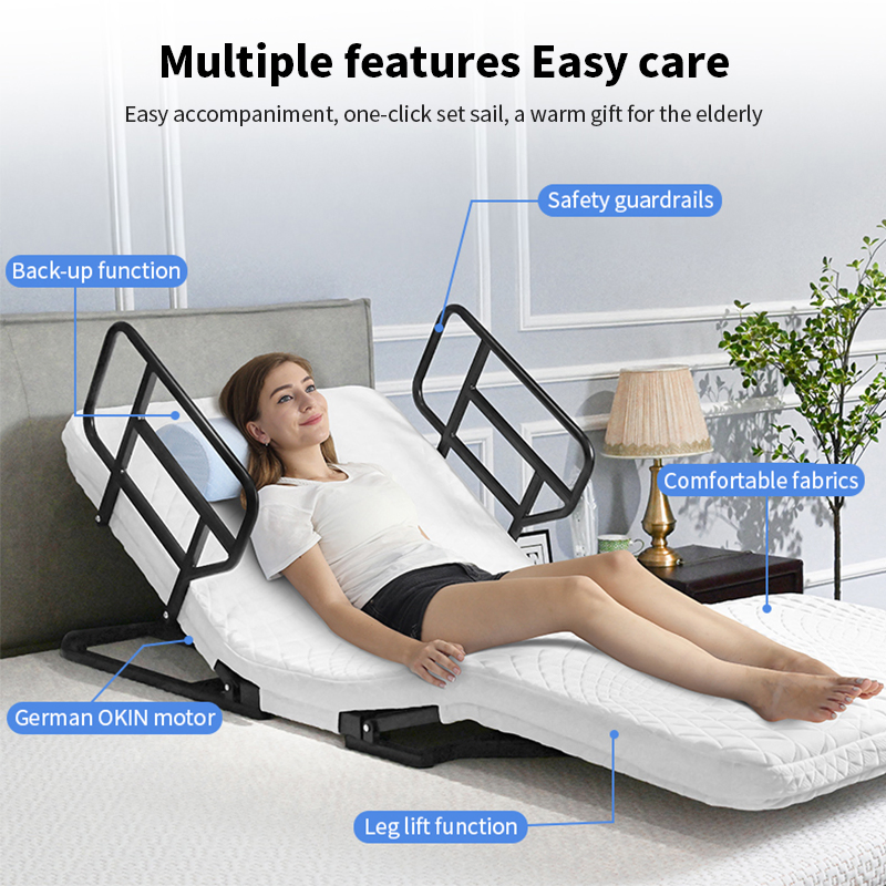 Electric Nursing Baskrest Bed Elderly Electric Hospital Bed Home Care Nursing Bed