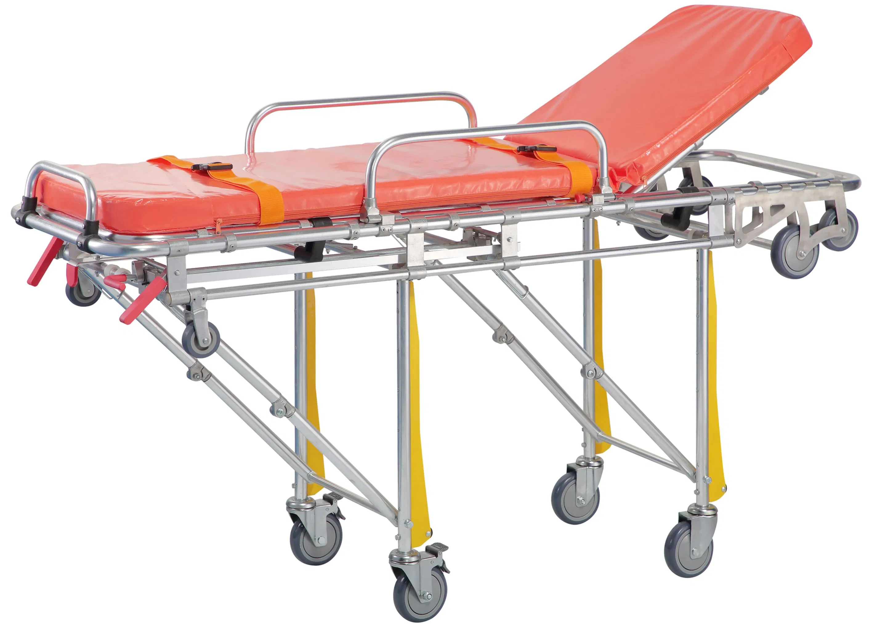 Manual Crank Medical Bed for ICU and Clinic Lightweight Folding Patient Emergency Transfer Stretcher Bed