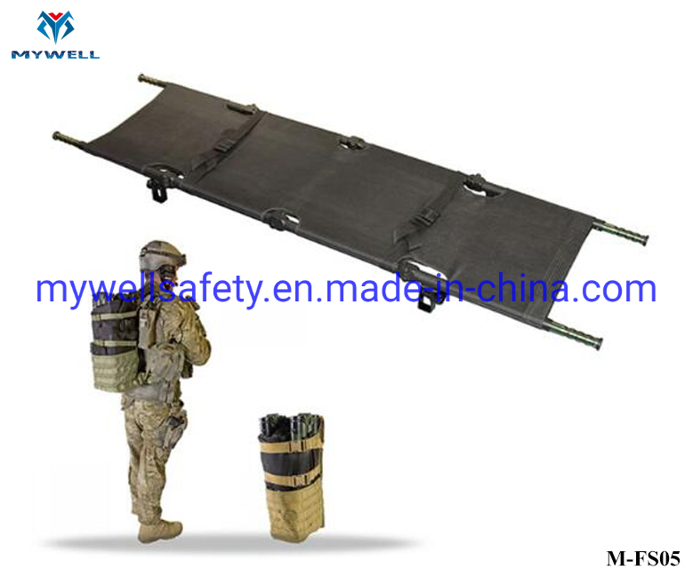 M-Fs05 Portable CE Approved Collapsible Aluminum Folding Emergency Stretcher Bed
