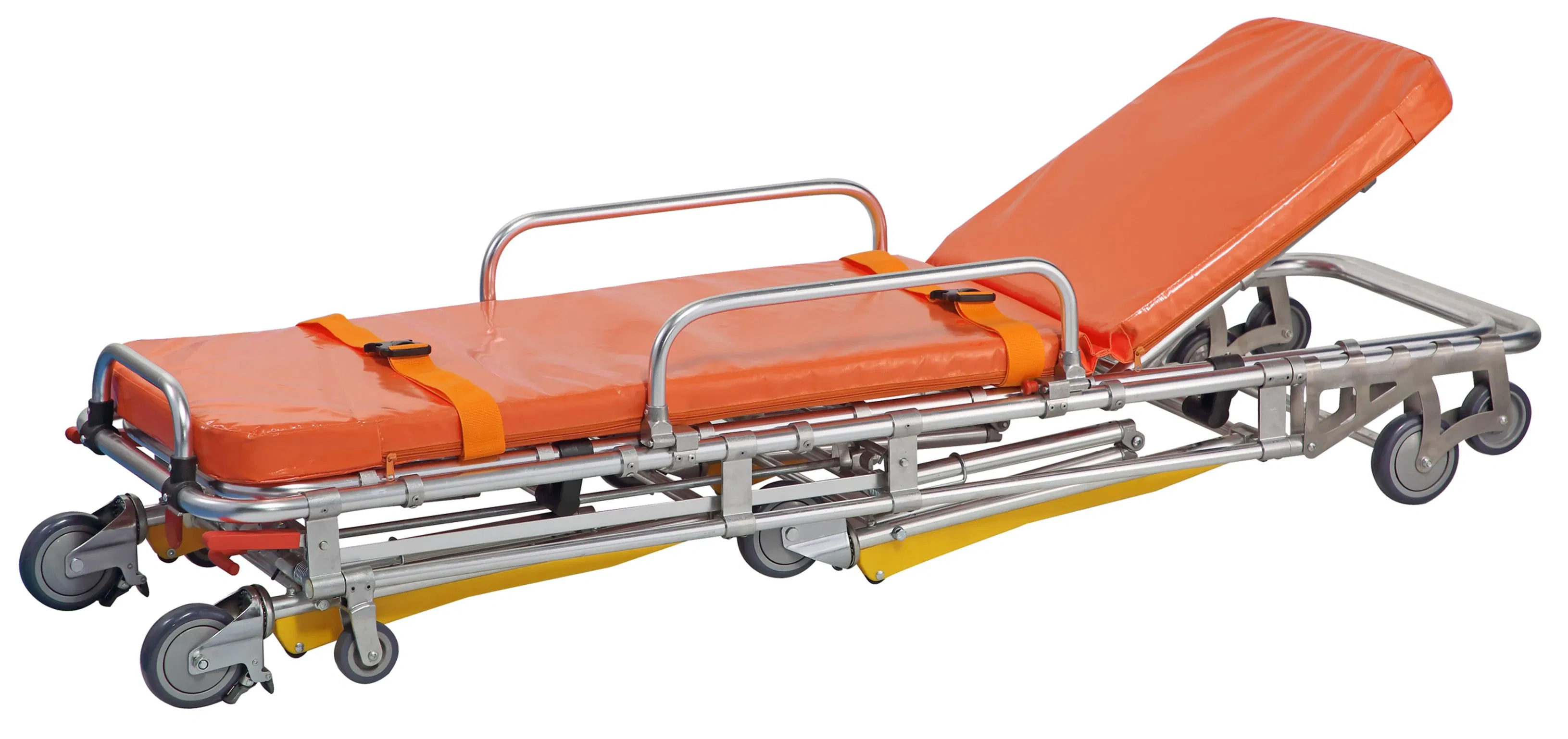 Manual Crank Medical Bed for ICU and Clinic Lightweight Folding Patient Emergency Transfer Stretcher Bed