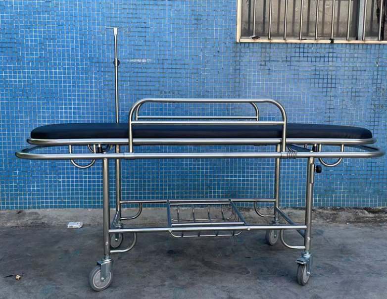 Hydraulic Hospital Medical Aluminum Rescue Patient Transfer Trolley Stretcher Emergency Bed