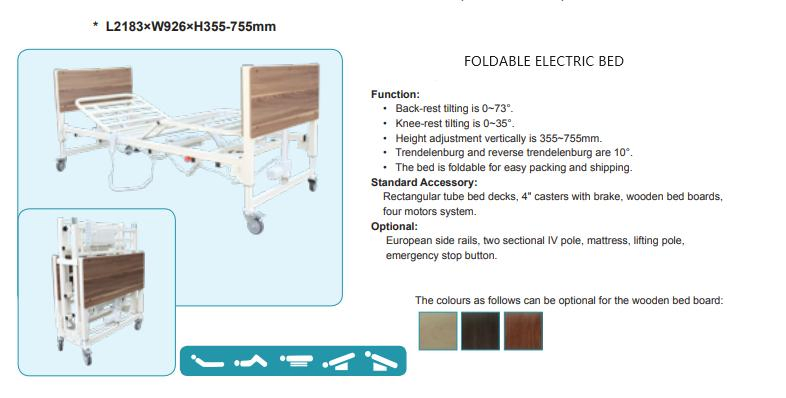 European Wooden Home Care Folding Electric Bed (SC-EB15)