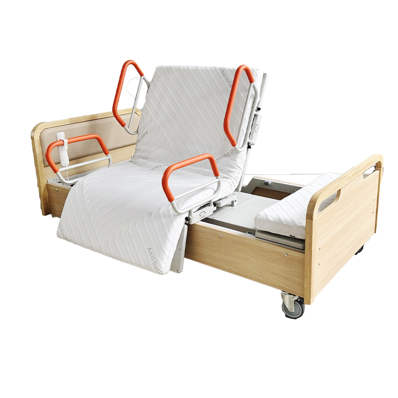 Medical Bed Home Nursing Care Multi-Function Electric Rotary Bed Wood