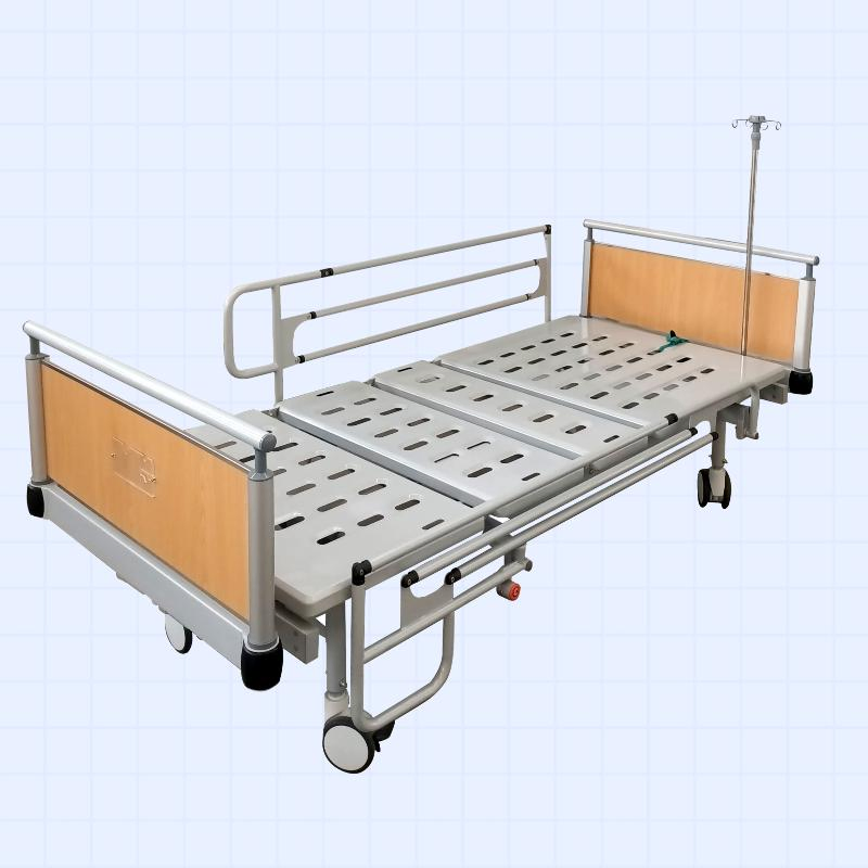 Medical Bariatric Disabled Patient Ward Room Manual Hospital Bed with IV Stand