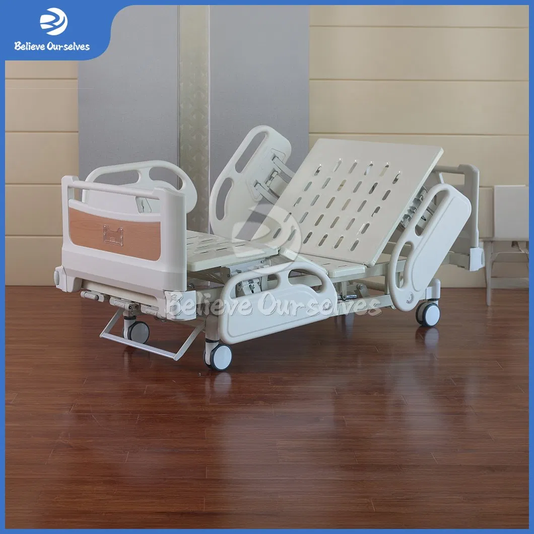 Huaren Hospital Furniture Delivery Table Wholesaler Stainless Steel Patient Bed China Hr-S02 2050X1050X430/700mm Manual Hospital Medical Bed