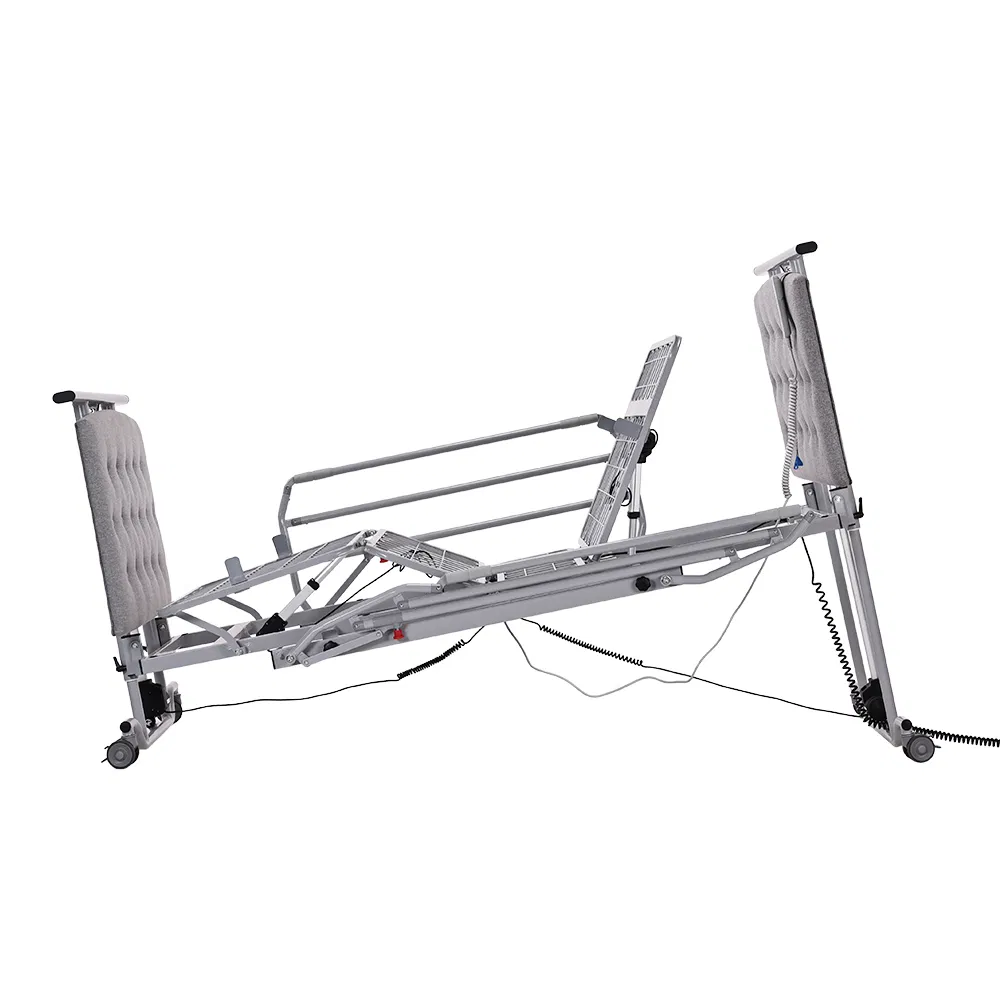 Ultra Low Electric Adjustable Wooden Hospital Bed for Elderly Care