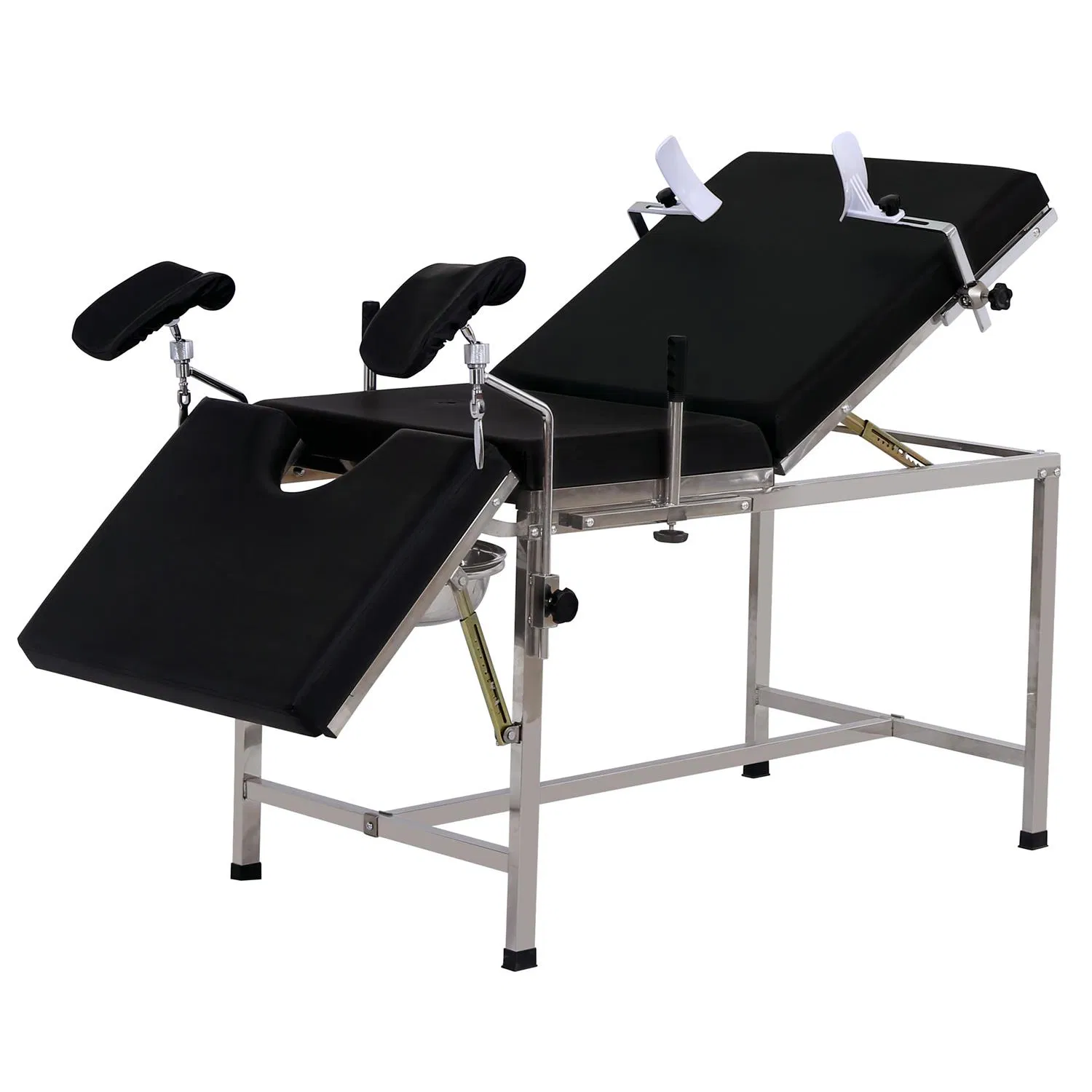 Medical Equipment 2 Sections Stainless Steel Hospital Examination Couch