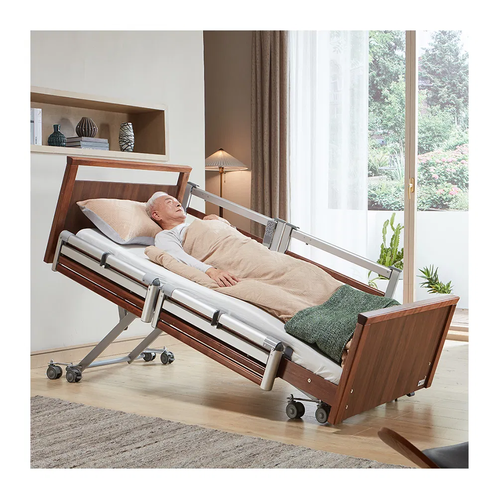 Elegant Wooden Electric Hospital Bed for Home Care Solutions