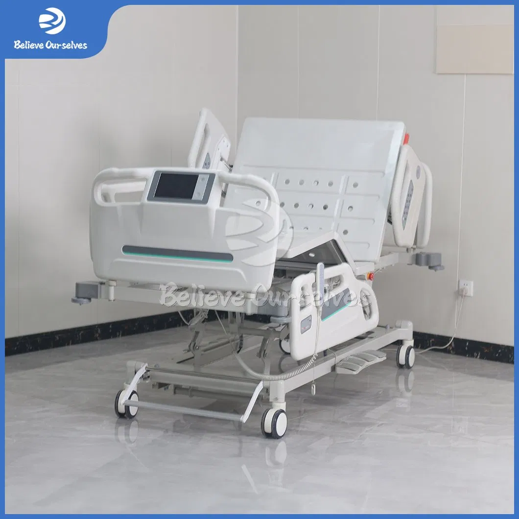 Huaren Hospital-Furniture Hr-D21 Multifunctional Adjustable 5 Function ICU Electric Hospital Bed