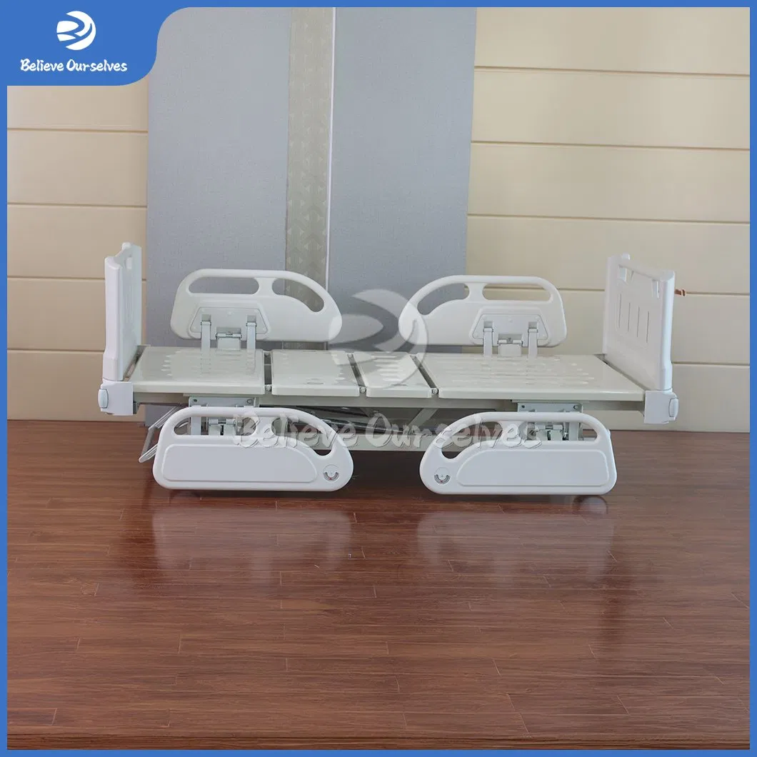 Huaren Hospital Furniture Supplies Wholesaler Hydraulic Patient Bed China Hr-S02 Multifunction 2 Crank Hospital Beds