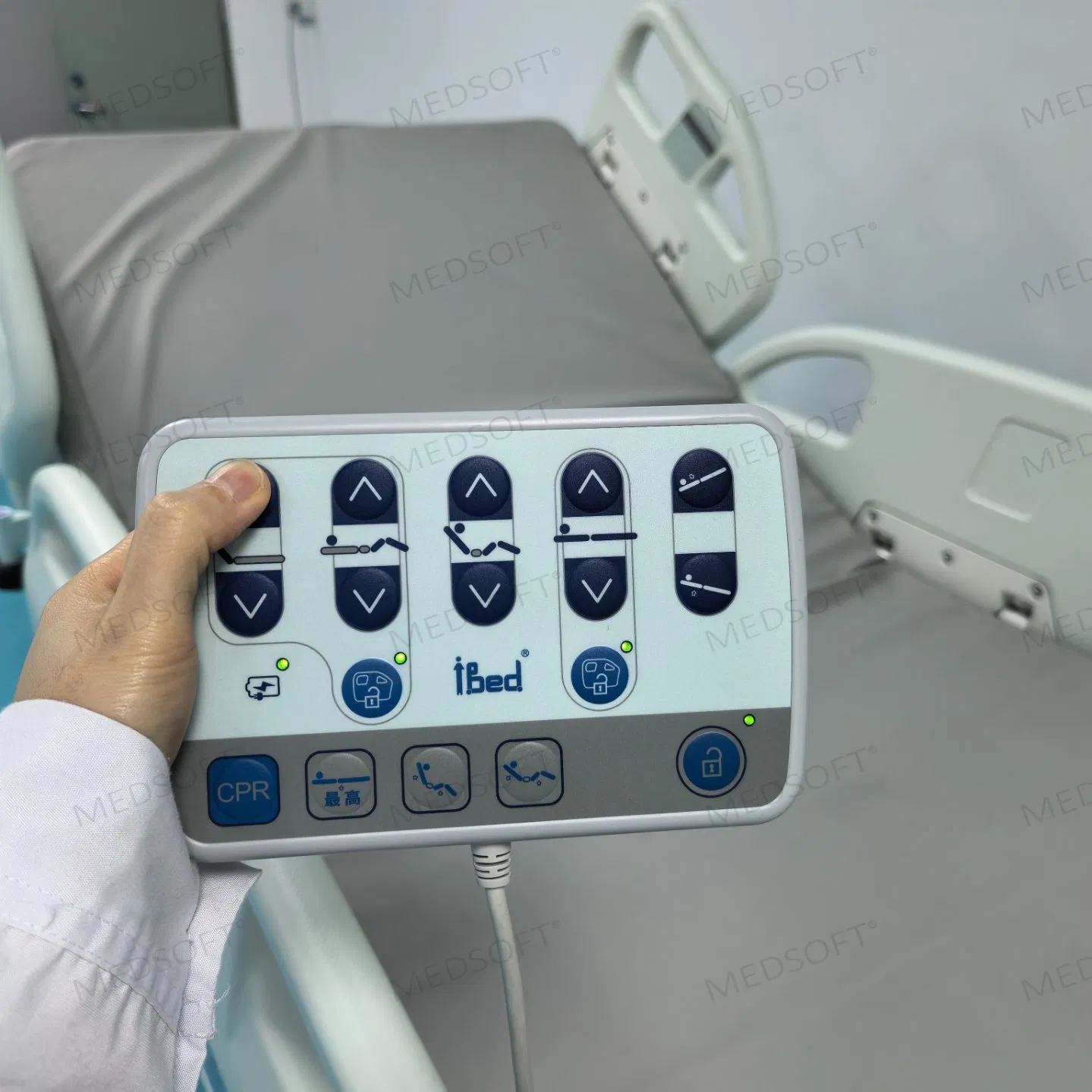 iBed 1A 5 Function Electric ICU Hospital Motor Adult Patient Bed with CPR Function