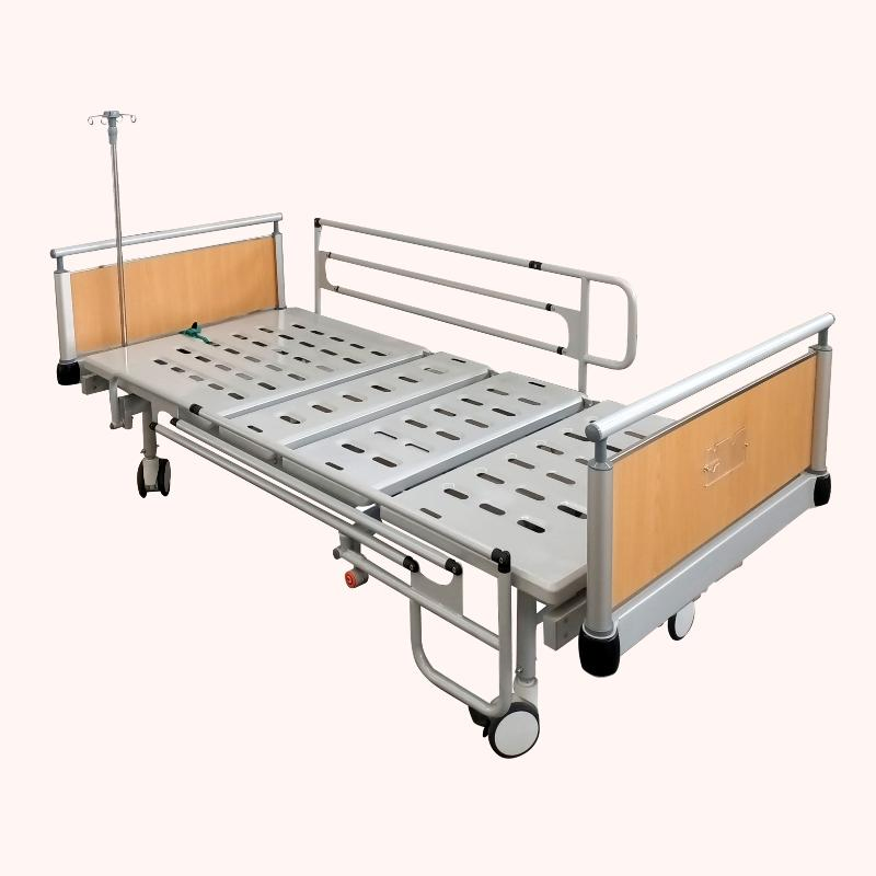 Medical Bariatric Disabled Patient Ward Room Manual Hospital Bed with IV Stand